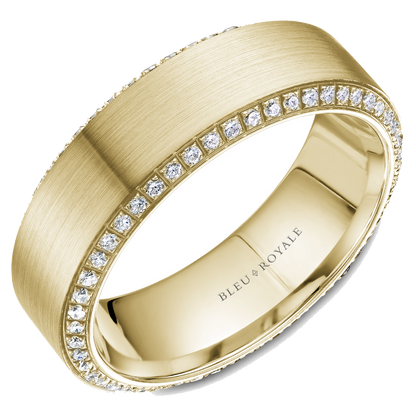 Crown Ring Bleu Royale Men's Band | 14K Gold | 7mm | RYL-067YD7 — photo 1 of 4