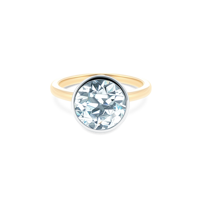 18k Yellow Gold and Platinum Diamond Solitaire Mounting, SKU 470-1411