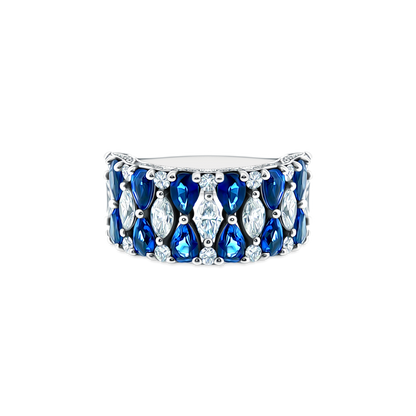 HT2693W65 Tacori Marquise & Pear Shape Diamond Geometric Wedding Band