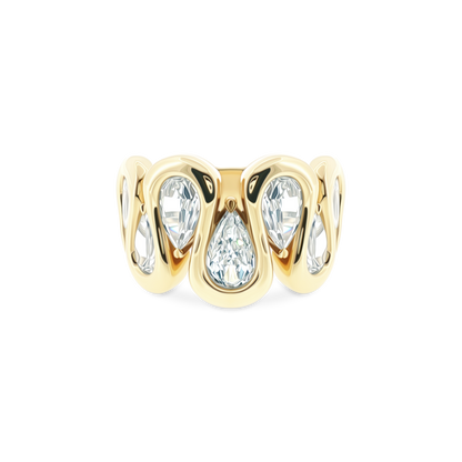 18k yellow gold diamond cluster ring 130-2087