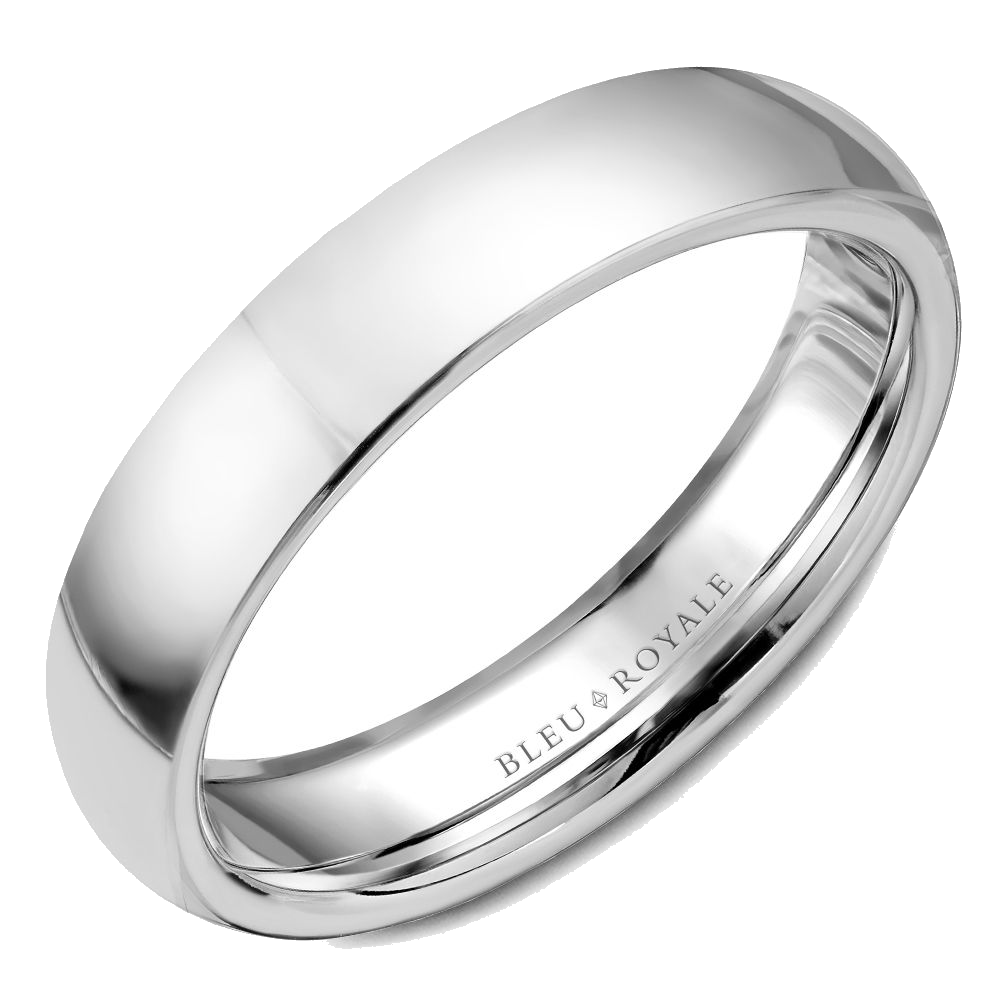 Crown Ring Bleu Royale Men's Band | 14K Gold | 5mm | RYL-057W5 — photo 1 of 2