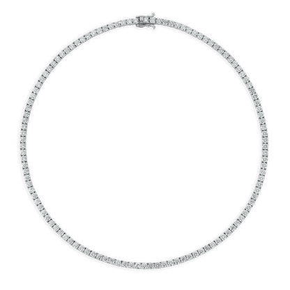17.00ct 14k White Gold Diamond Tennis Necklace 165-1781