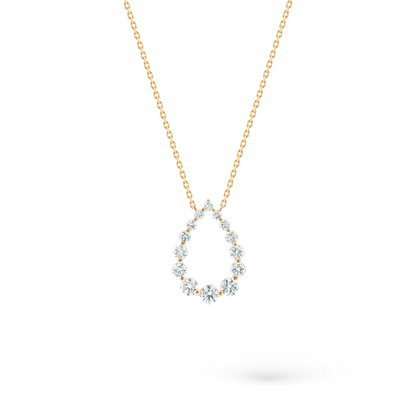 160-5393 — 1.15ct 18k Yellow Gold Diamond Teardrop Pendant