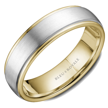 Crown Ring Bleu Royale Men's Band | 14K Gold | 6.5mm | RYL-058WY65 — photo 1 of 2