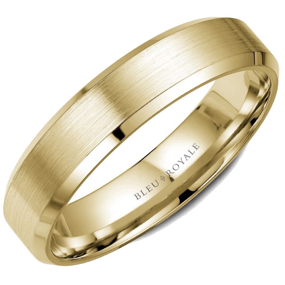 Crown Ring Bleu Royale Men's Band | 14K Gold | 5mm | RYL-023Y5 — photo 1 of 2