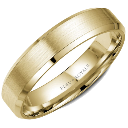 Crown Ring Bleu Royale Men's Band | 14K Gold | 5mm | RYL-023Y5 — photo 1 of 2