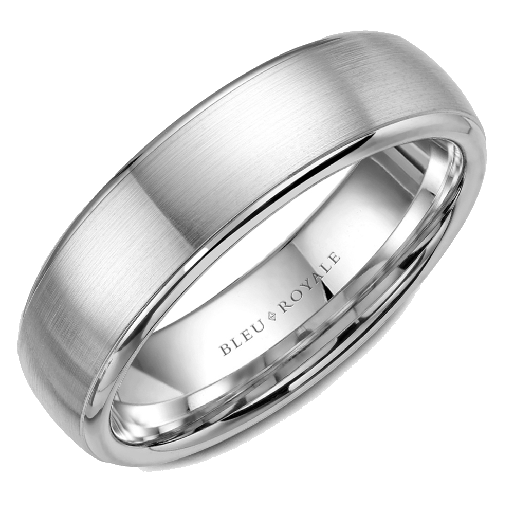 Crown Ring Bleu Royale Men's Band | 14K Gold | 5.5mm | RYL-012W55 — photo 1 of 2