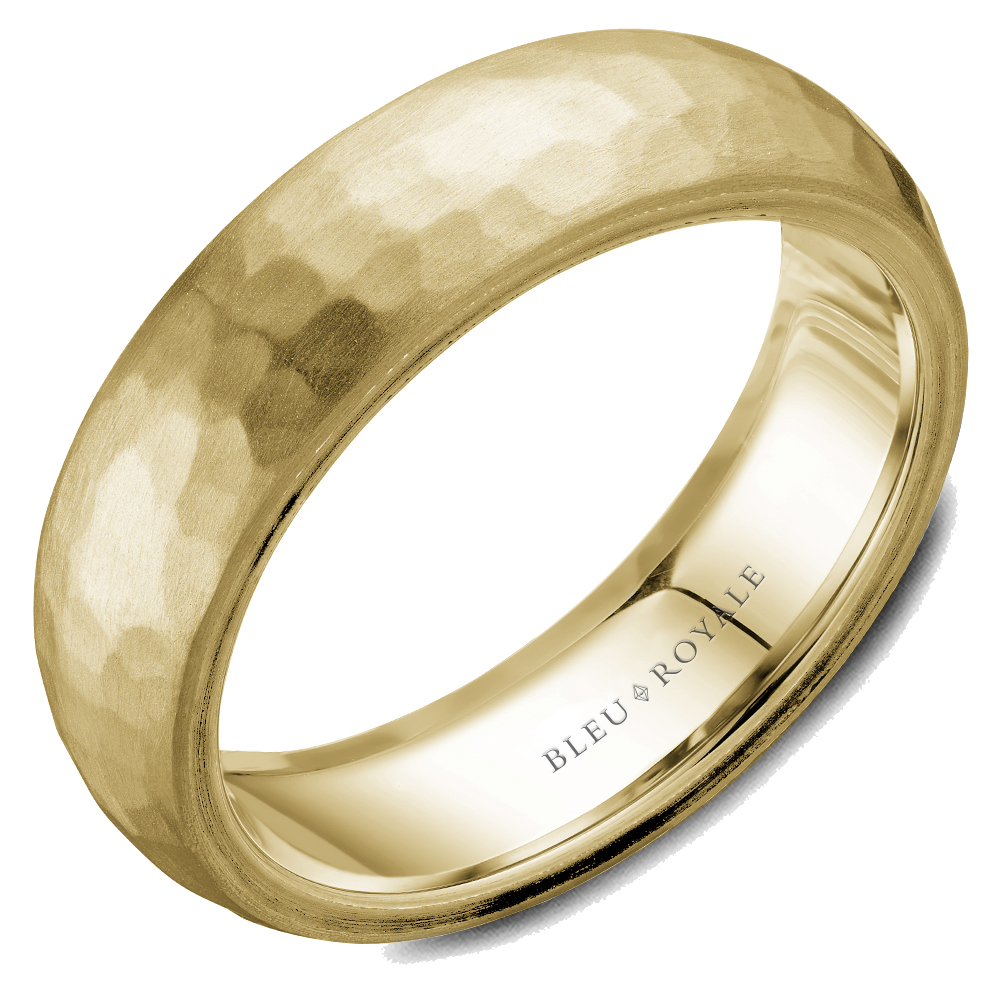 Crown Ring Bleu Royale Men's Band | 14K Gold | 6.5mm | RYL-110Y65 — photo 1 of 2