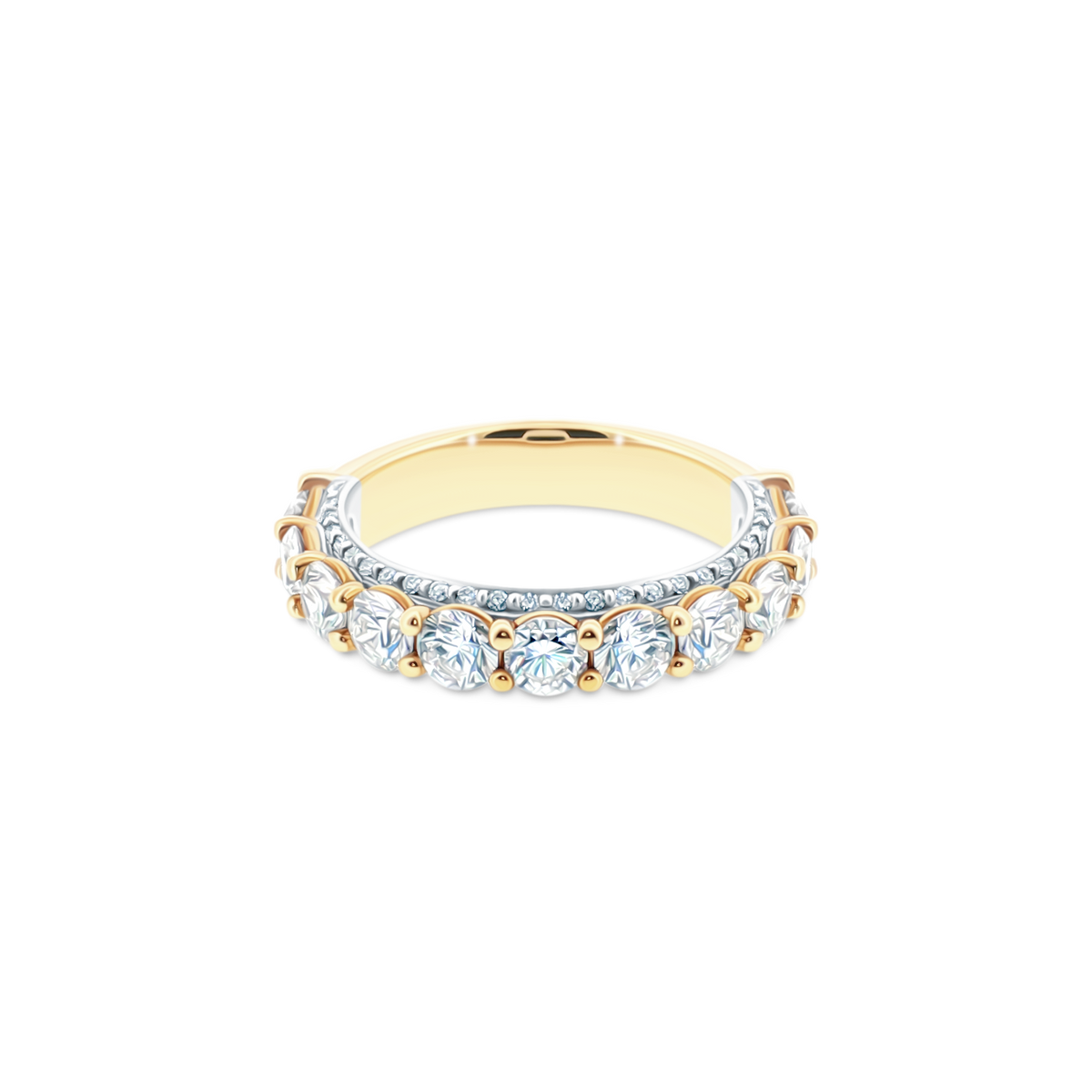ENG-0489W Verragio Two-Tone Diamond Eternity Band