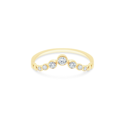 .21ct 14k Yellow Gold Diamond V Ring, SKU 130-2072