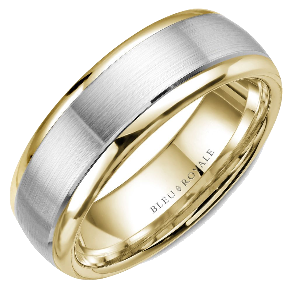 Crown Ring Bleu Royale Men's Band | 14K Gold | 6mm | RYL-066WY6 — photo 1 of 2