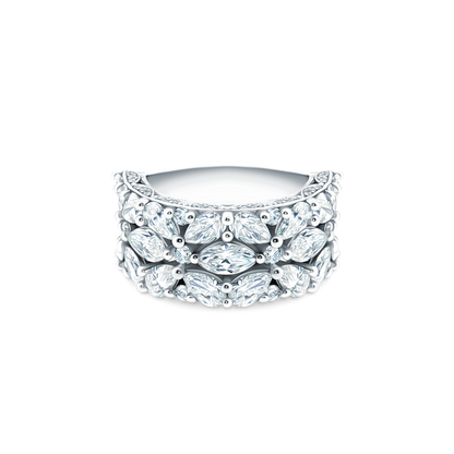 HT2694W Tacori Marquise & Pear Shape Diamond Floral Wedding Band