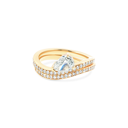18k yellow gold pear diamond ring 130-2090 alternate view