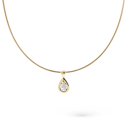 14k yellow gold diamond solitaire necklace 165-1757