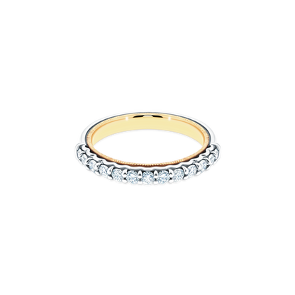V-901W-TT Verragio Round Diamond Two-Tone Eternity Band