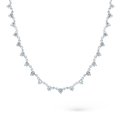 14k white gold diamond riviera necklace 165-1696