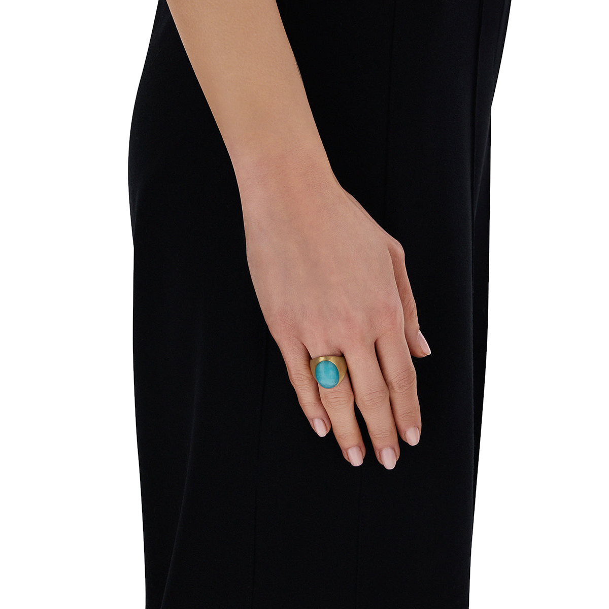 Nanis Anice Boules Ring 18K Yellow Gold, Amazonite & Rock Crystal — photo 2 of 2