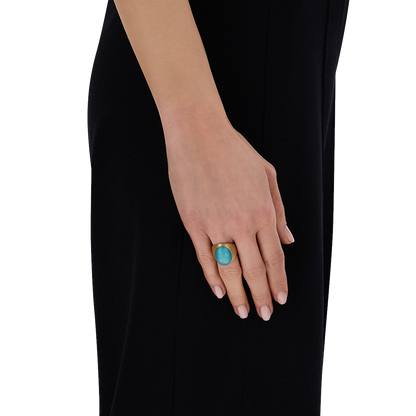 Nanis Anice Boules Ring 18K Yellow Gold, Amazonite & Rock Crystal — photo 2 of 2