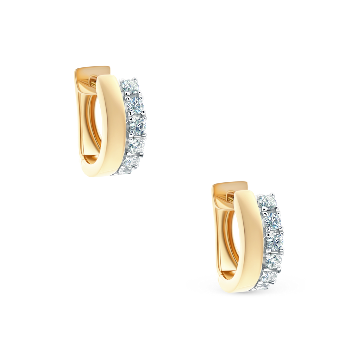 .29ct 14k Yellow Gold Diamond Earrings, SKU 150-6523