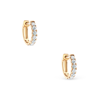 .30ct 14k Yellow Gold Diamond Hoops, SKU 150-6518