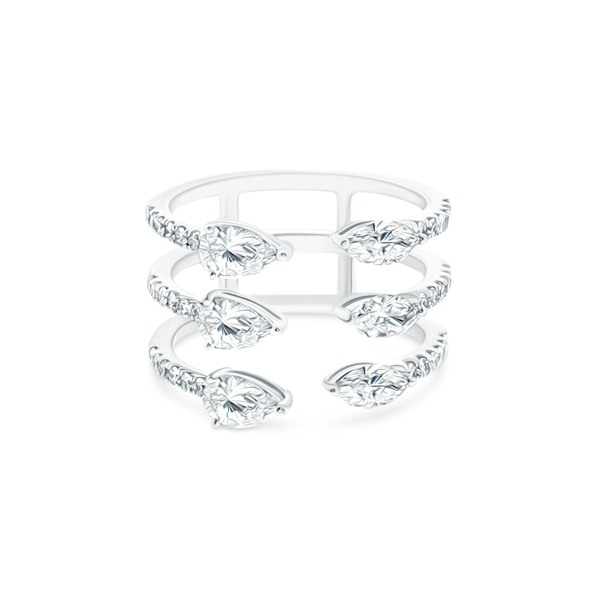 1.52ct 18k White Gold Diamond Ring, SKU 130-1494