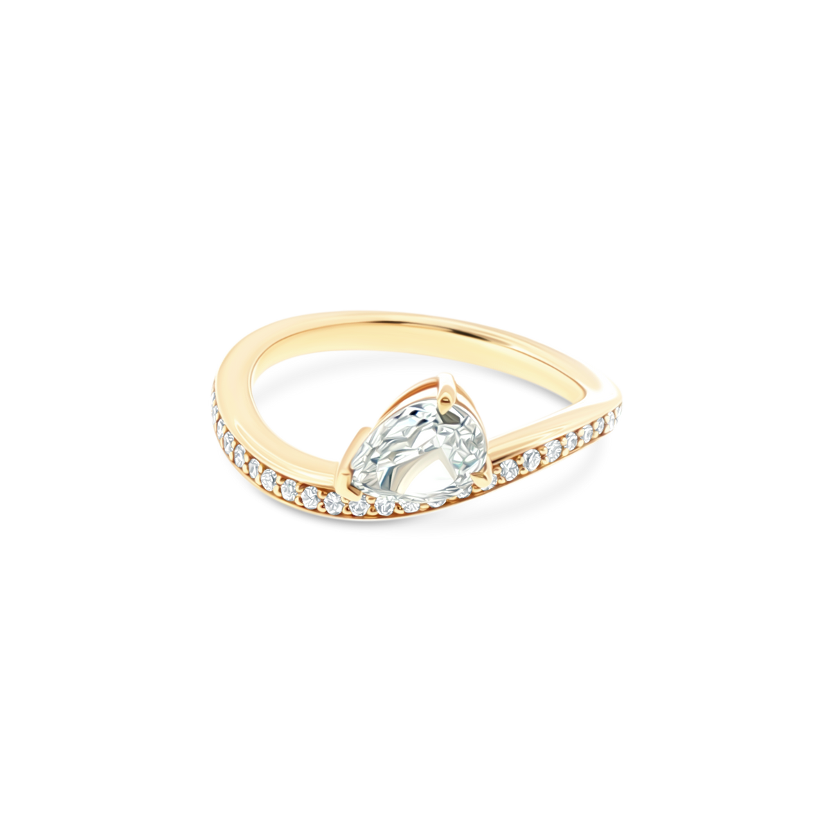 18k yellow gold pear diamond ring 130-2090
