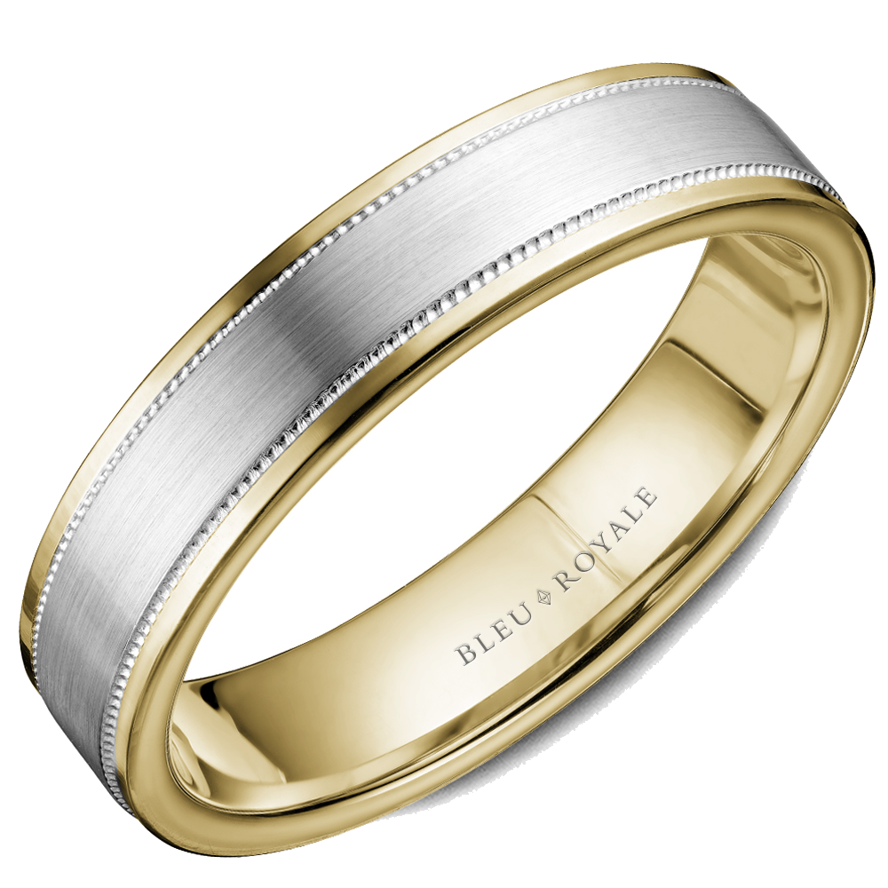 Crown Ring Bleu Royale Men's Band | 14K Gold | 6mm | RYL-038WY6 — photo 1 of 2