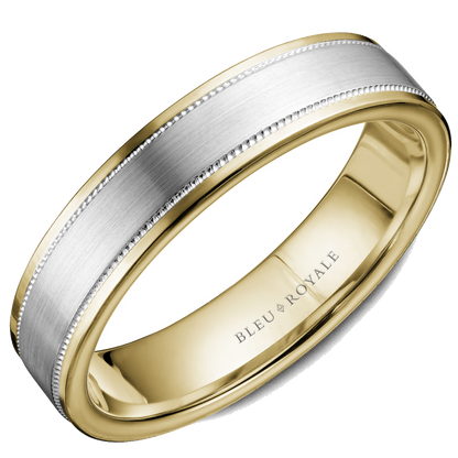 Crown Ring Bleu Royale Men's Band | 14K Gold | 6mm | RYL-038WY6 — photo 1 of 2