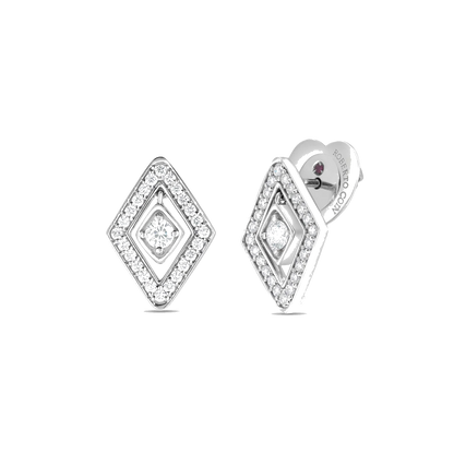 Roberto Coin Lozenge 0.55ct 18K White Gold Diamond Studs