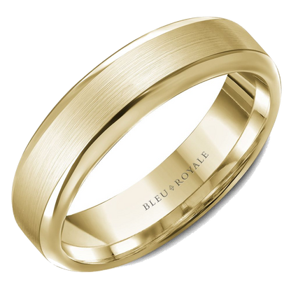Crown Ring Bleu Royale Men's Band | 14K Gold | 6mm | RYL-076Y6 — photo 1 of 2
