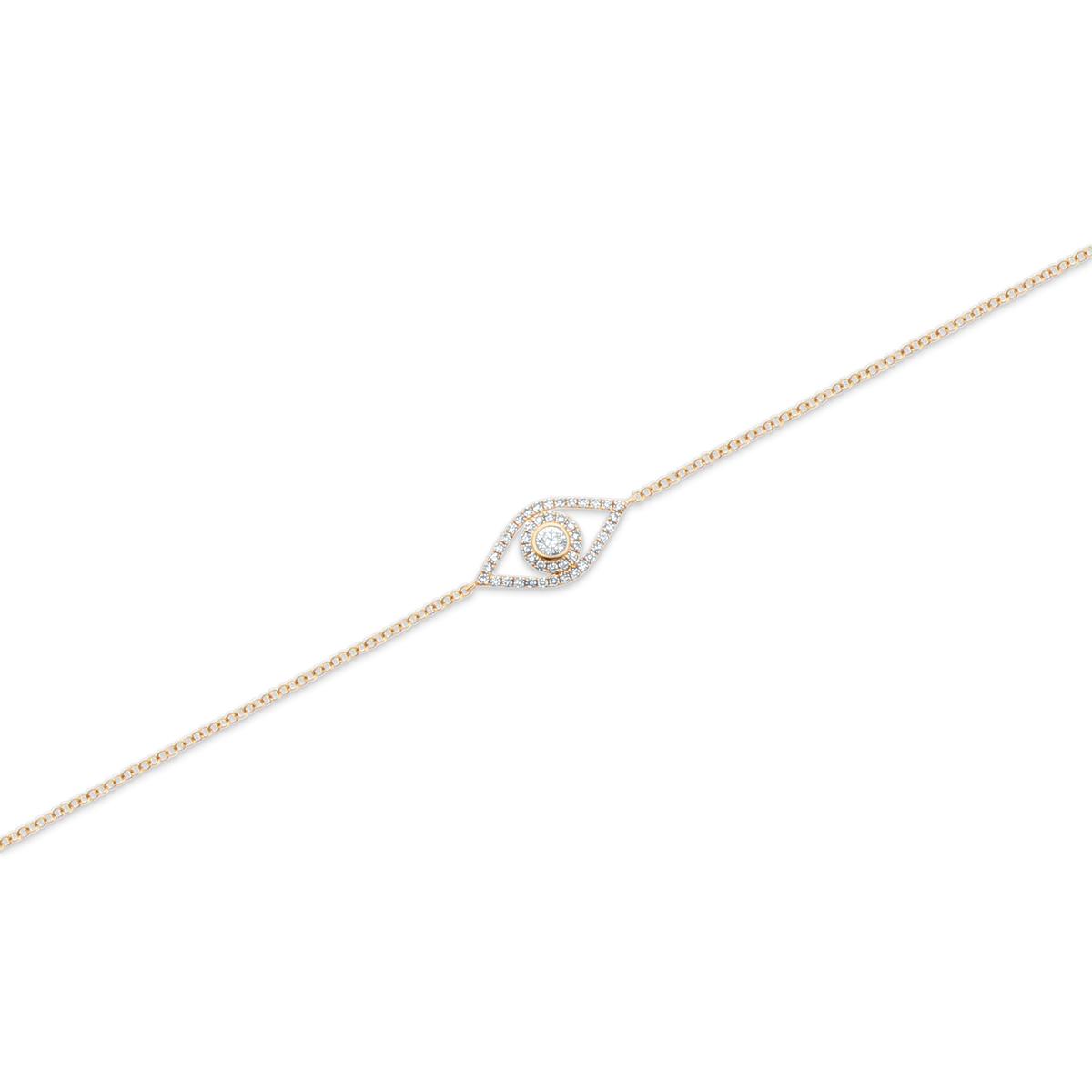 .32ct 14k Yellow Gold Diamond Evil Eye Bracelet, SKU 170-4164