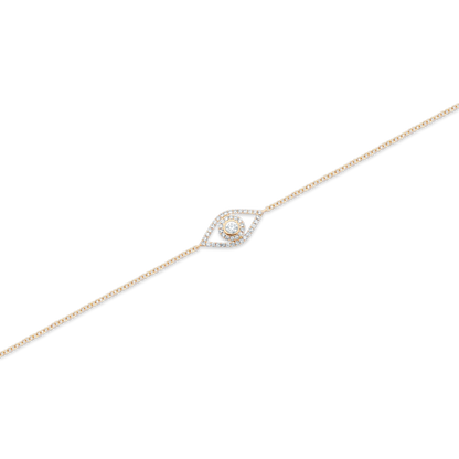 .32ct 14k Yellow Gold Diamond Evil Eye Bracelet, SKU 170-4164