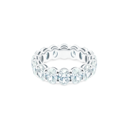 platinum oval diamond eternity band 110-8535