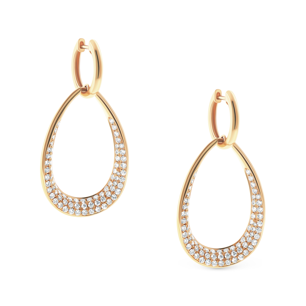 150-6616 2.60ct 18k Yellow Gold Diamond Teardrop Earrings