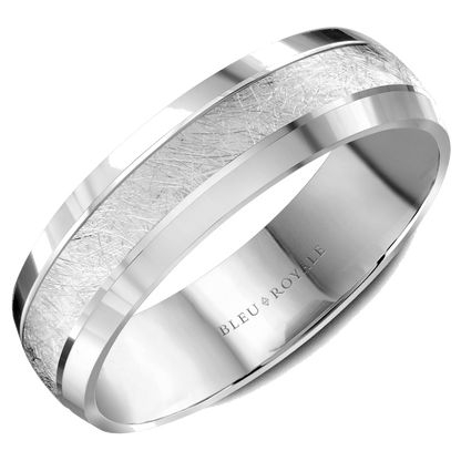Crown Ring Bleu Royale Men's Band | 14K Gold | 6mm | RYL-112W6 — photo 1 of 2