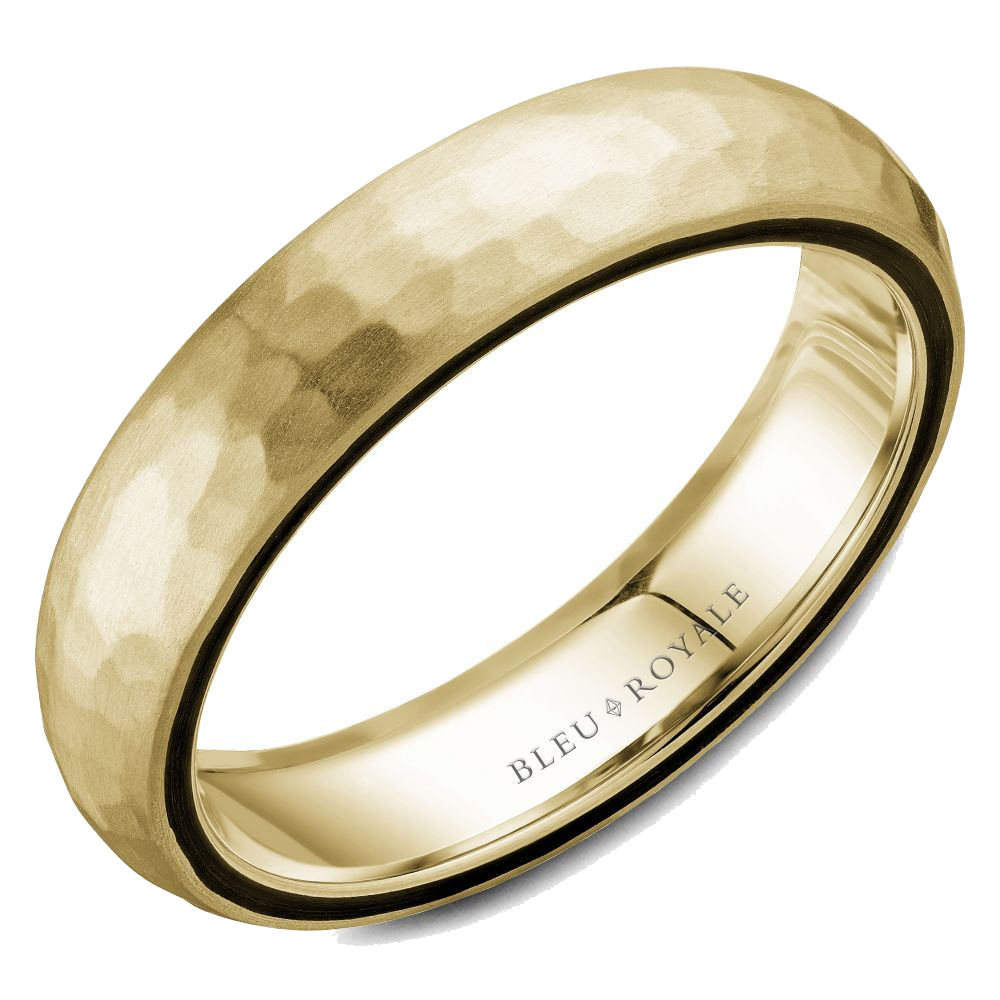 Crown Ring Bleu Royale Men's Band | 14K Gold | 5mm | RYL-062Y5 — photo 1 of 1