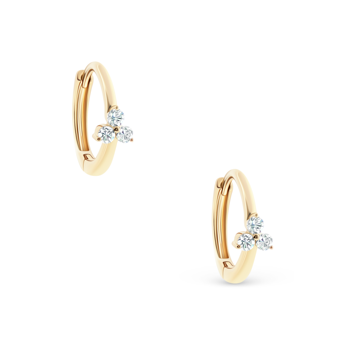 .31ct 14k Yellow Gold Diamond Earrings, SKU 150-6522