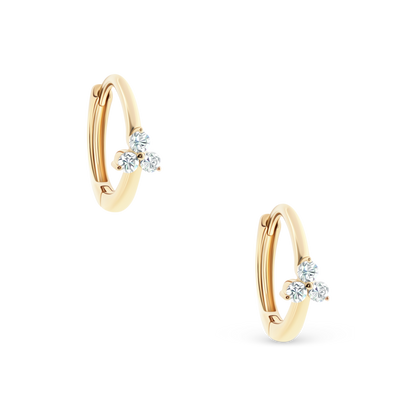 .31ct 14k Yellow Gold Diamond Earrings, SKU 150-6522