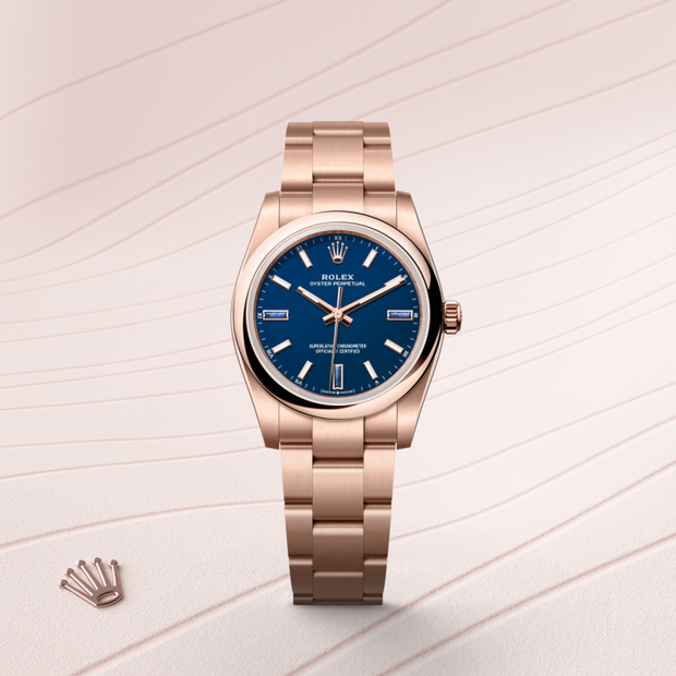 Oyster, 34 mm, Everose gold