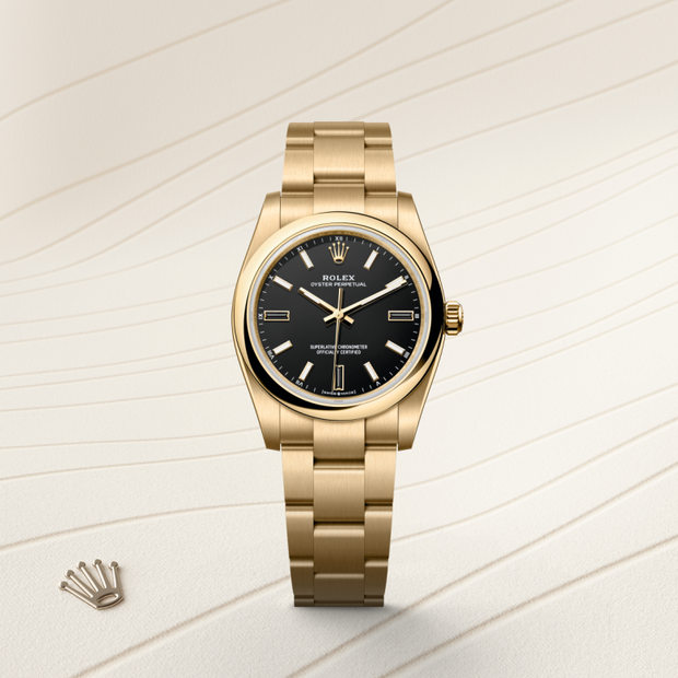 Oyster, 34 mm, yellow gold