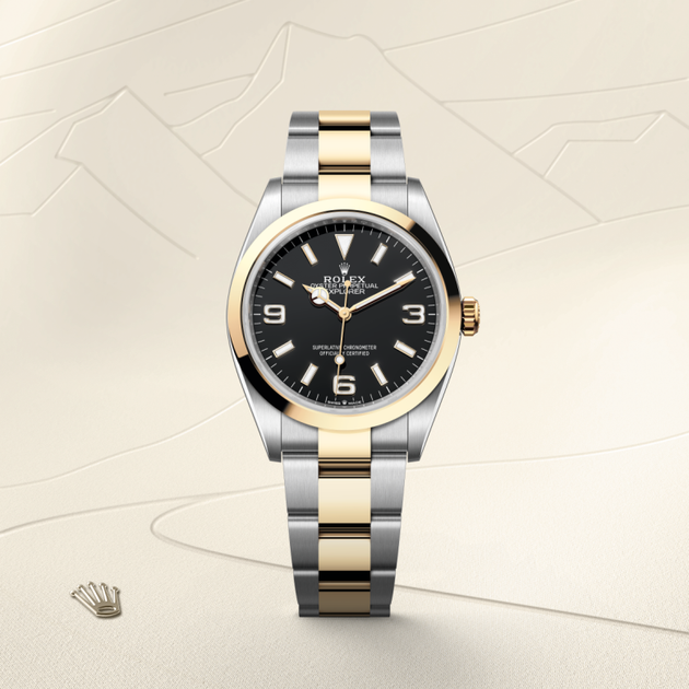  in Yellow Rolesor - combination of Oystersteel and yellow gold, M124273-0001 - H.L. Gross Jewelers