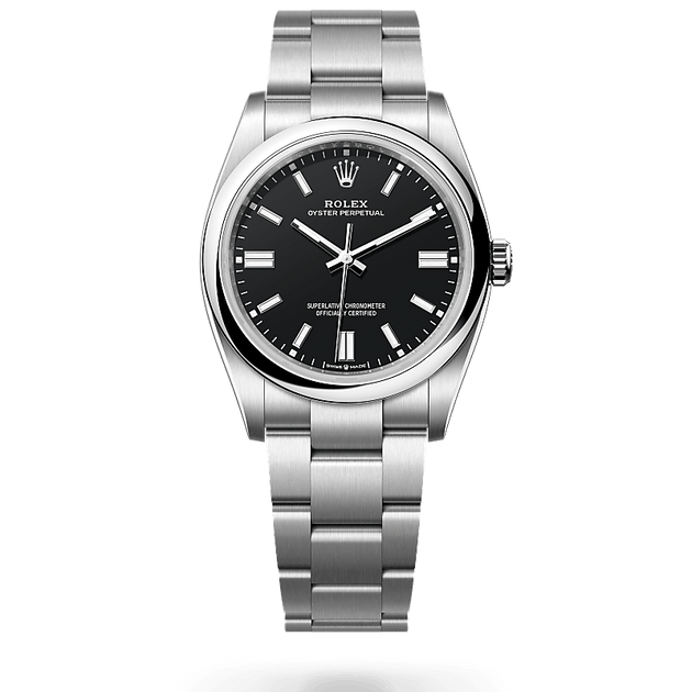 Rolex Oyster Perpetual in Oystersteel, M126000-0014 - H.L. Gross Jewelers