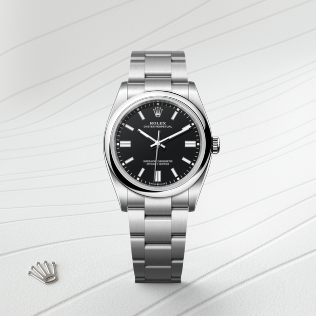Rolex Oyster Perpetual in Oystersteel, M126000-0014 - H.L. Gross Jewelers
