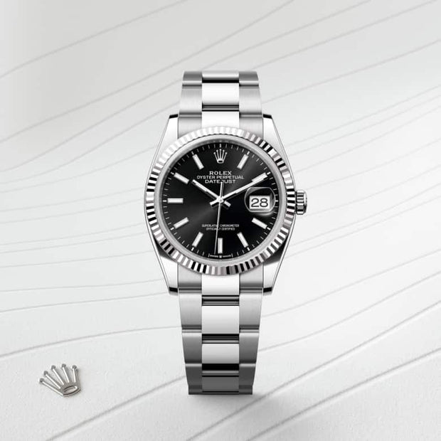 Oyster, 36 mm, Oystersteel and white gold