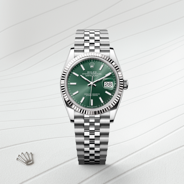 Oyster, 36 mm, Oystersteel and white gold