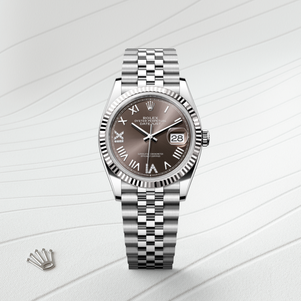 Oyster, 36 mm, Oystersteel and white gold
