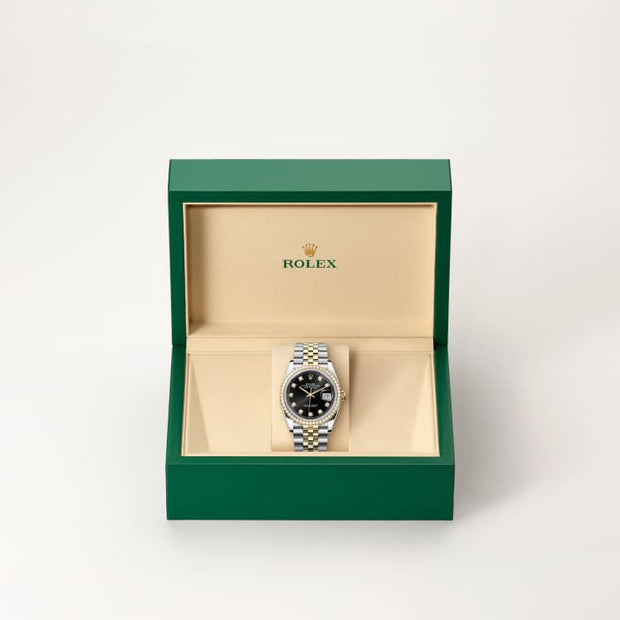 Oyster, 36 mm, Oystersteel, yellow gold and diamonds