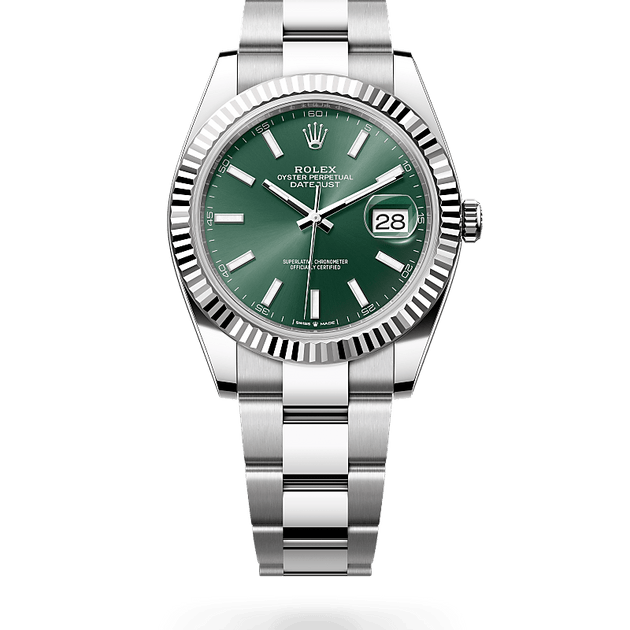  in White Rolesor - combination of Oystersteel and white gold, M126334-0027 - H.L. Gross Jewelers