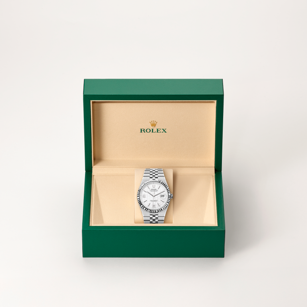  in White Rolesor - combination of Oystersteel and white gold, M127334-0001 - H.L. Gross Jewelers