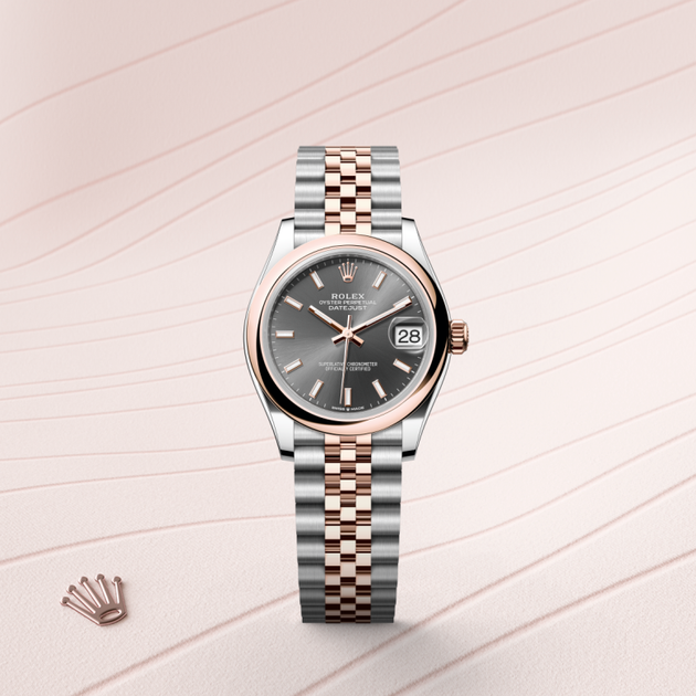  in Everose Rolesor - combination of Oystersteel and Everose gold, M278241-0018 - H.L. Gross Jewelers